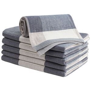 6pcs 100% Cotton Kitchen Towel Dish Towels for Cleaning Drying Blue,White